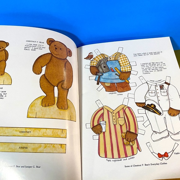 TEDDY BEAR PAPER DOLLS VTG 1983 NEW UNUSED CRYSTAL COLLINS A FAMILY OF 4 BEARS - Picture 4 of 11